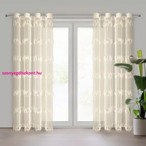 Sotera Eva Minge függöny Világosbézs 140x250 cm