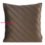 Nala3 bársony párnahuzat varrott mintával Világosbarna 45x45 cm