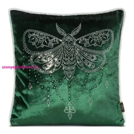 Royal bársony párnahuzat Sötétzöld 45x45 cm