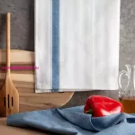 Sofia 2db-os pamut konyharuha szett Kék 50x70 cm