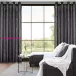 Aurora Eva Minge fekete design függöny 140x250 cm