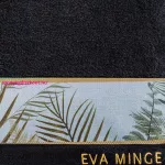 Eva17 minőségi pamut törölköző Fekete 50x90 cm