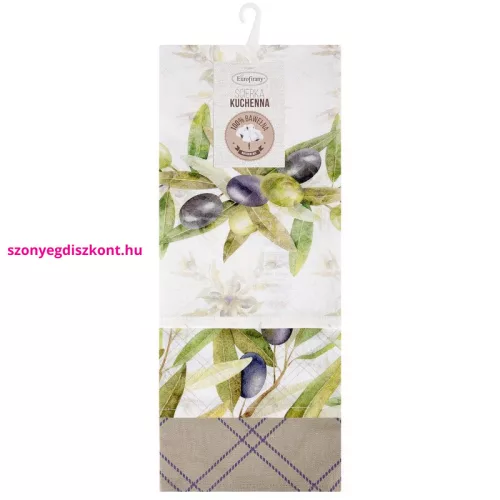 Olive 3db-os pamut konyharuha szett Natúr 50x75 cm