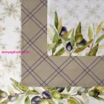 Olive 3db-os pamut konyharuha szett Natúr 50x75 cm