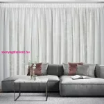 Hera mintás dekor függöny Fehér 300x270 cm