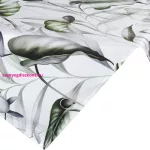 Ellen bársony asztalterítő monstera Fehér 85x85 cm