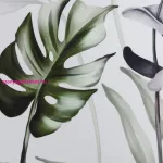 Ellen bársony asztalterítő monstera Fehér 85x85 cm