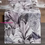 Davos2 bársony asztalterítő egzotikus Fehér 40x140 cm