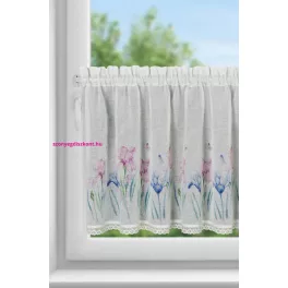 Dolorez írisz mintás vitrázs függöny Fehér 60x150 cm