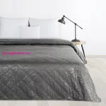 Luiz bársony ágytakaró fényes mintával Acélszürke 170x210 cm
