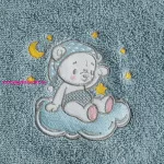 Baby75 kék macis gyerek törölköző Kék 50x90 cm