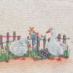 Gobelin terítő 4097 Natúr 40x100 cm - 5 cm