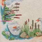 Gobelin terítő 4097 Natúr 100x100 cm