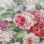 Gobelin párnahuzat virágos 4088 Szürke 45x45 cm - 5 cm