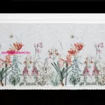 Amarílisz mintás modern vitrázs függöny Fehér 60x150 cm