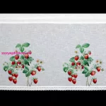 Eper mintás modern vitrázs függöny Fehér 60x150 cm