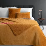 Nina szőrme hatású ágytakaró Mézsárga 170x210 cm