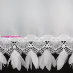 Loreta díszes fényáteresztő függöny Fehér 400x160 cm