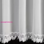 Loreta díszes fényáteresztő függöny Fehér 400x160 cm