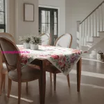 Gria virágos gobelin asztalterítő Natúr 140x180 cm +/-5%