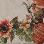 Napraforgó és tök mintás gobelin asztalterítő Natúr 40x100 cm +/-5%