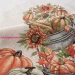 Tök mintás gobelin asztalterítő Natúr 140x180 cm +/-5%