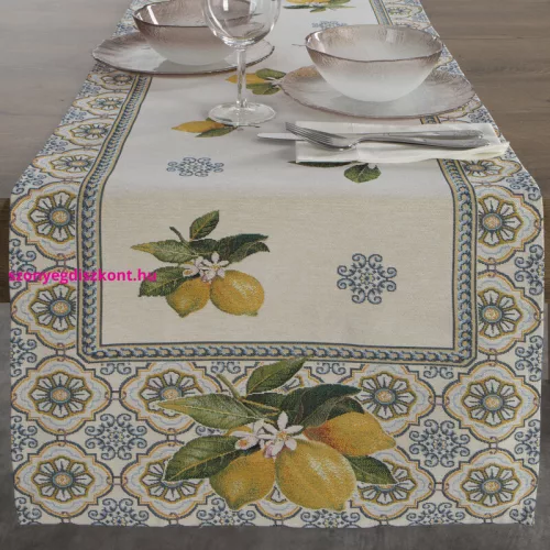 Citromos gobelin asztalterítő Natúr 45x140 cm +/-5%