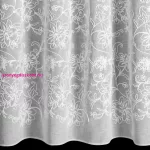 Lily dekor függöny Fehér 140x250 cm