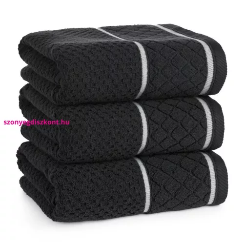 Favori minőségi törölköző zero twist Fekete 50x90 cm
