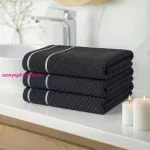 Favori minőségi törölköző zero twist Fekete 50x90 cm
