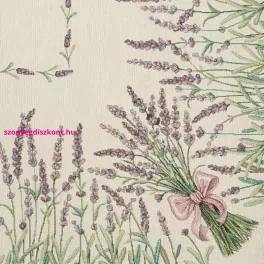 Levendulás gobelin asztalterítő Natúr 140x180 cm +/-5%