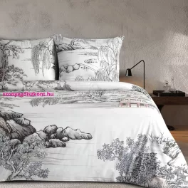   Oriana elegáns pamutszatén ágynemű Fehér 220x200 cm - 70x80 cm 2db