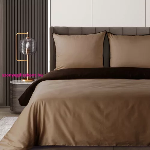 Lunara prémium pamut-szatén ágyneműhuzat Világosbarna 160x200 cm - 70x80 cm 2db
