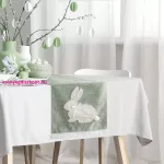 Wiosna húsvéti asztalterítő Zöld 40x140 cm