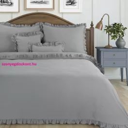   Falbanka pamut ágyneműhuzat Ezüst 160x200 cm - 70x80 cm 2db