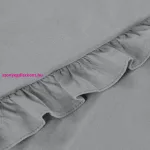 Falbanka pamut ágyneműhuzat Ezüst 160x200 cm - 70x80 cm 2db