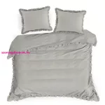 Falbanka pamut ágyneműhuzat Bézs 160x200 cm - 70x80 cm 2db