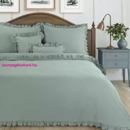   Falbanka pamut ágyneműhuzat Zsálya 160x200 cm - 70x80 cm 2db
