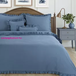   Falbanka pamut ágyneműhuzat Gránátkék 160x200 cm - 70x80 cm 2db
