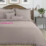 Falbanka pamut ágyneműhuzat Pasztell rózsaszín 160x200 cm - 70x80 cm 2db
