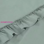 Falbanka pamut ágyneműhuzat Zsálya 140x200 cm - 70x80 cm 1db