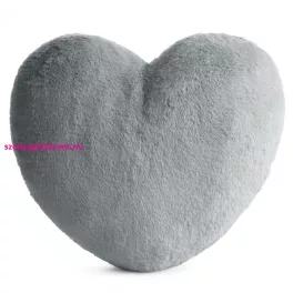 Heart szív alakú plüss párnahuzat Ezüst 45x45 cm