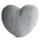 Heart szív alakú plüss párnahuzat Ezüst 45x45 cm
