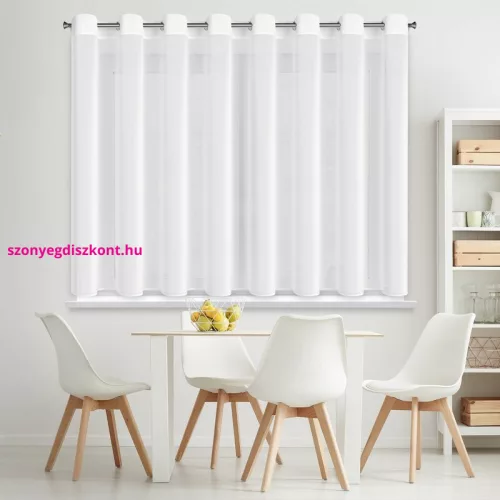Dalia függöny matt sifon szövetből Fehér 350x150 cm