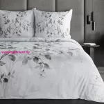 Eliza elegáns pamutszatén ágynemű Világosszürke 220x200 cm - 70x80 cm 2db