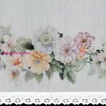 Flowery vitrázs függöny Fehér 30x150 cm