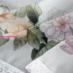 Flowery vitrázs függöny Fehér 60x150 cm