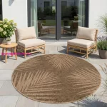 Ay. TIMBER 1403 Barna 120 x 120cm modern kör szőnyeg