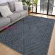 Den. Deluxy rombusz Antracit  Puha Szőnyeg 80szett=2dbx80x150+80x250cm-hátul gumis