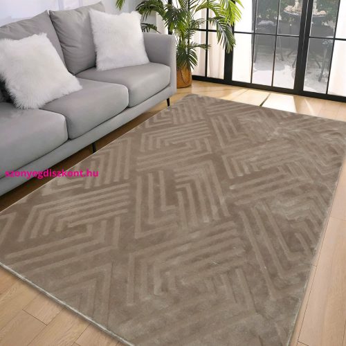 Den. Deluxy rombusz barna  Puha Szőnyeg 80szett=2dbx80x150cm+80x250cm-hátul gumis